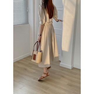 Váy Linen cổ sơ mi