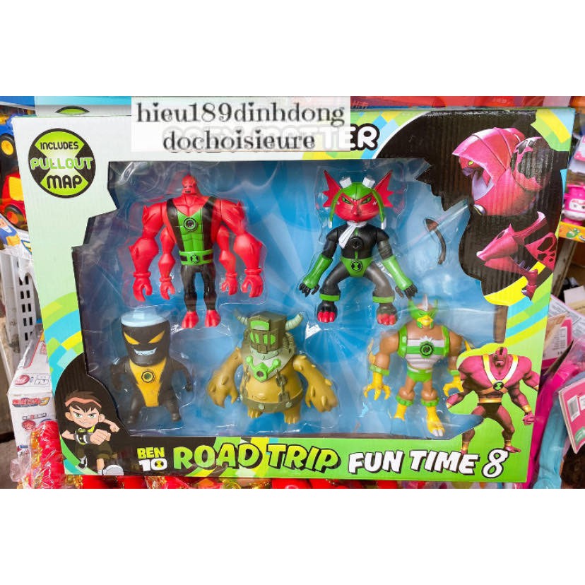 Ben10: Bộ mô hình gồm nhiều nhân vật ben 10 size to (khách chat chọn mẫu hoặc shop gửi mẫu ngẫu nhiên)