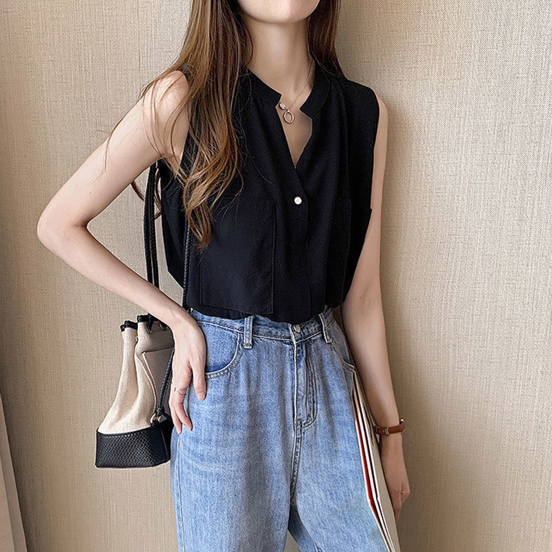 Áo vest Nữ Áo chiffon Sát Nách Phong Cách Hàn Quốc JL-TX-177