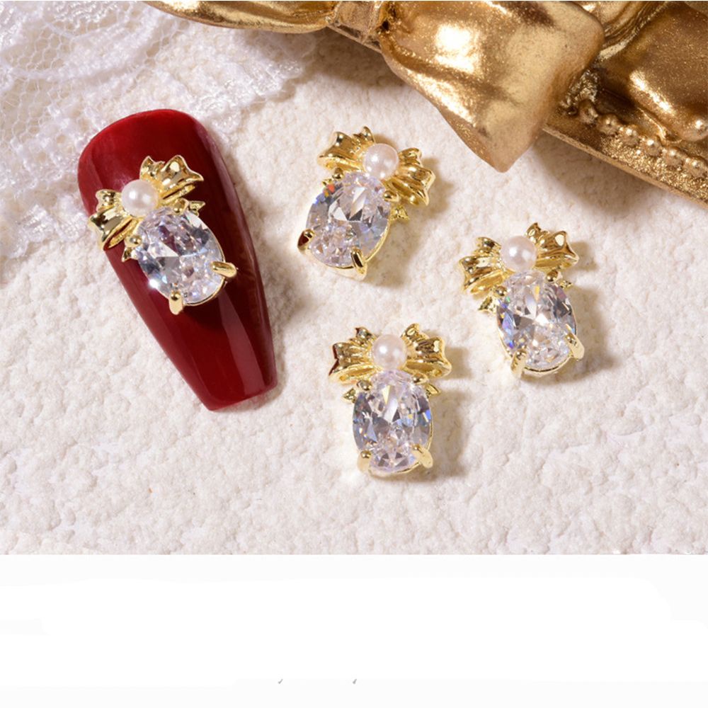 Mặt Dây Hình Gấu Đính Đá 3D Sang Trọng Trang Trí Móng Tay|Phụ Kiện Kim Loại Đính Đá Trang Trí Móng Tay