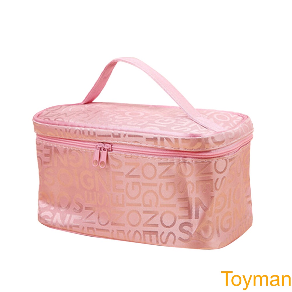 [Hàng mới về] Túi đựng đồ trang điểm thiết kế họa tiết ký tự thời trang tiện lợi