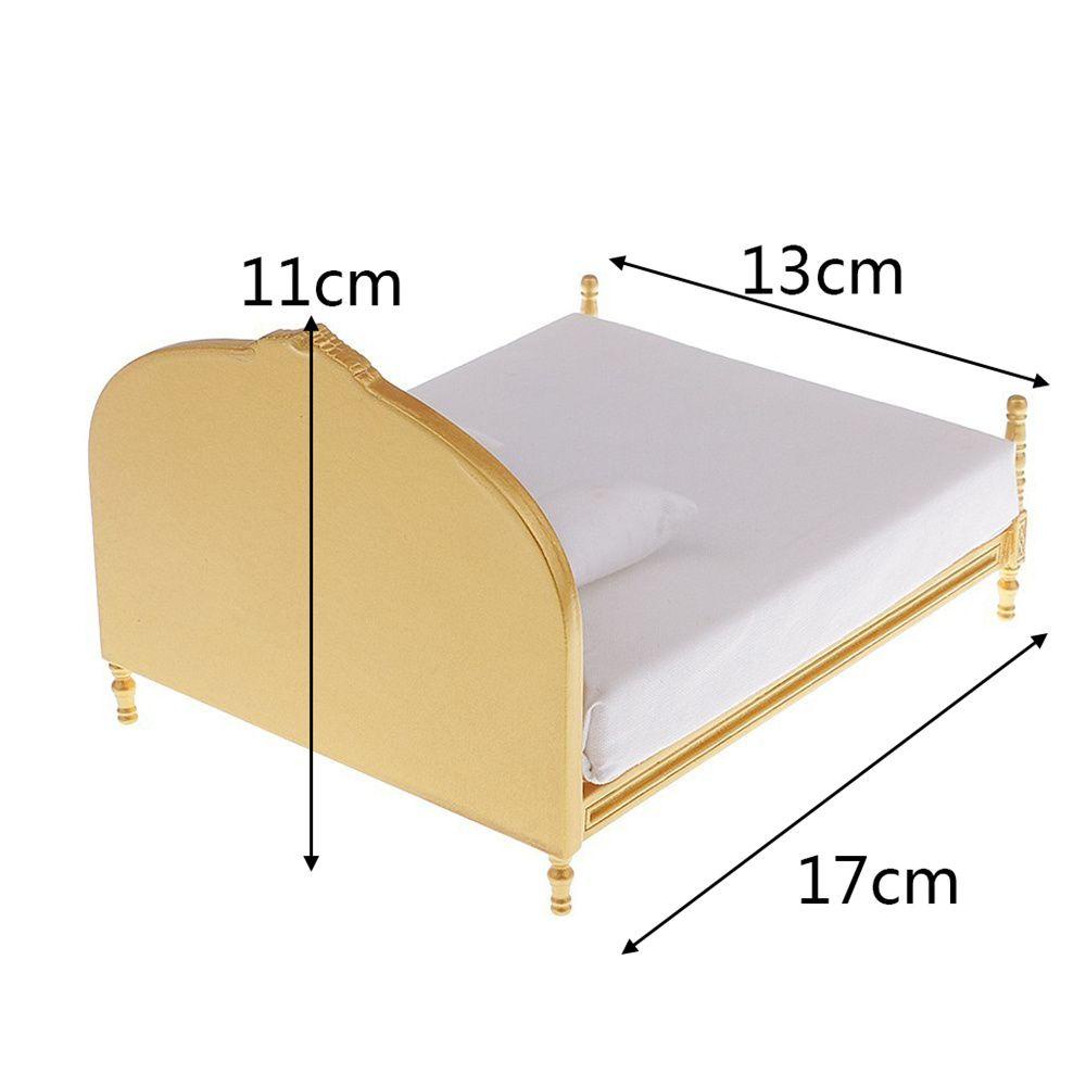 Mô Hình Giường Đôi Mini Trang Trí Phòng Khách / Nhà Búp Bê