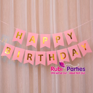 Dây cờ happy birthday trang trí