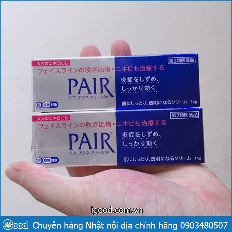 Kem ngừa mụn Pair Acne W Cream Nhật Bản 24g