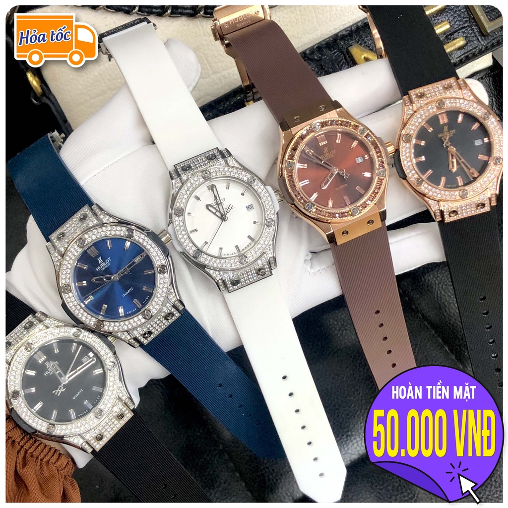 Đồng Hồ Nữ HBL Full Đá Máy Pin Nhật, Size 34mm, Chống Nước Chống Xước [Bảo Hành 18 Tháng - 1 Đổi 1 Trong 15 Ngày]