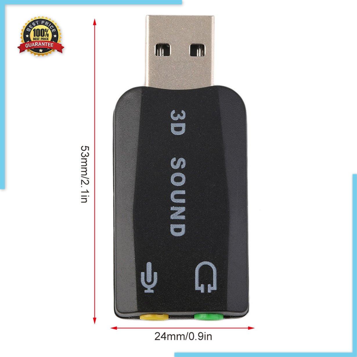 Bộ Chuyển Đổi Thẻ Âm Thanh Tai Nghe Usb 2.0 Sang Mic 3d 5.1 Cho Pc Laptop