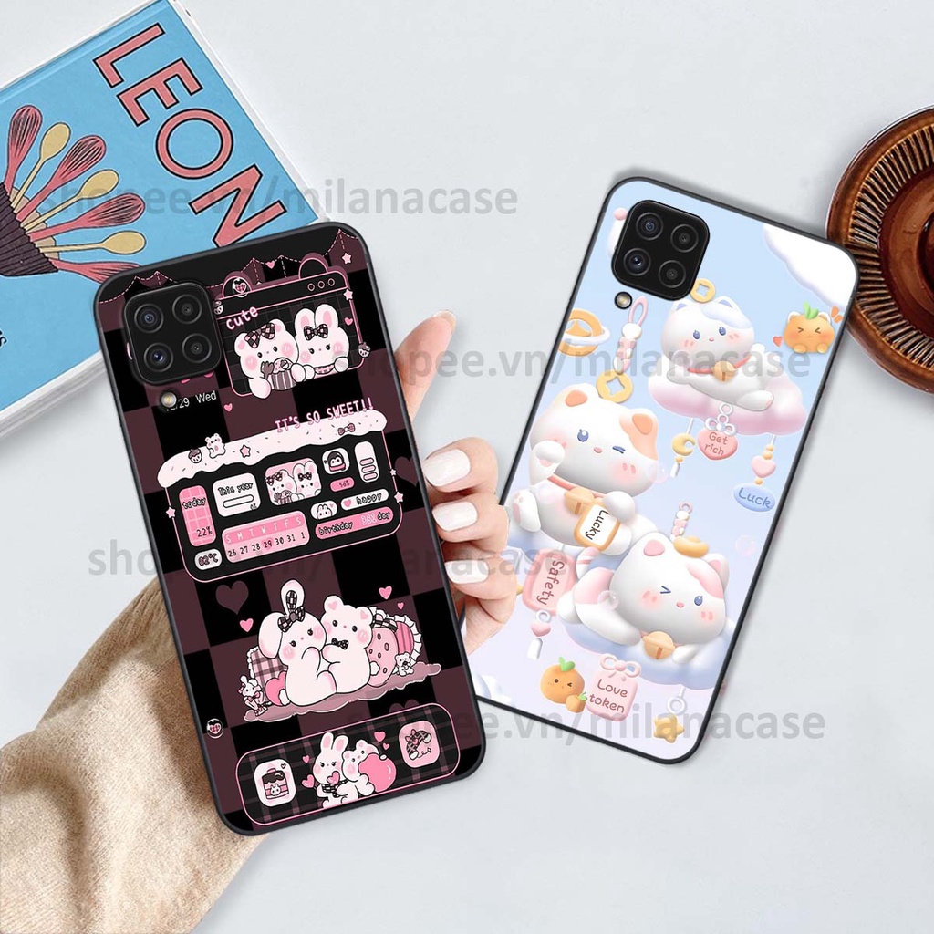 Ốp Samsung A22 4G / A22 5G hình đồng hồ icon gấu mèo cute cực dễ thương ngộ nghĩnh