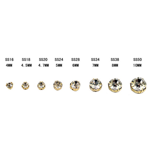 Charm hạt đá diamond nhân tạo có sẵn đế kim loại cho các bạn trang trí mặt dây, ốp điện thoại, làm Jibbitz, DIY
