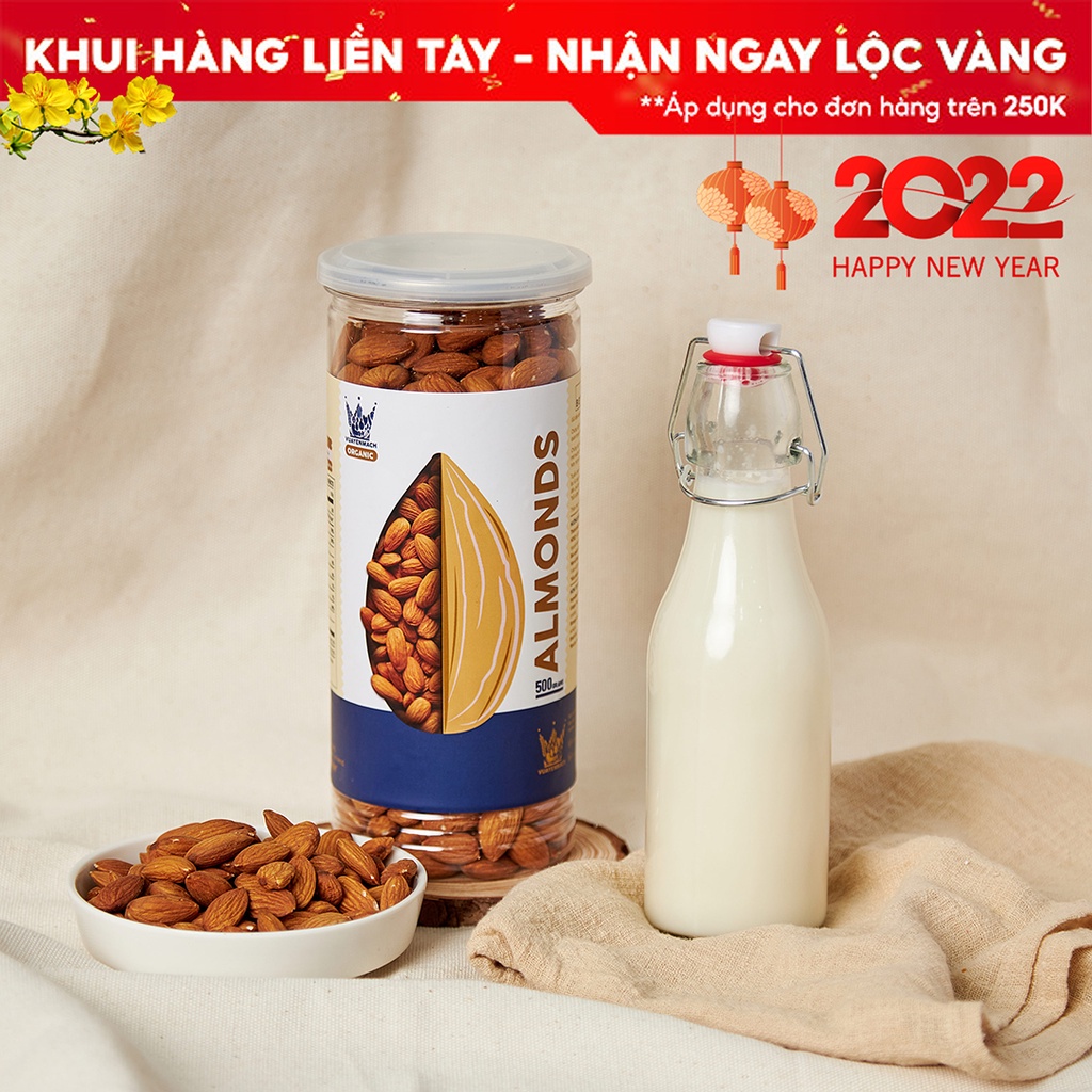 Hạt Hạnh Nhân Tươi VUA YẾN MẠCH Thượng Hạng Original Nhập khẩu Mỹ 500gr Healthy Food