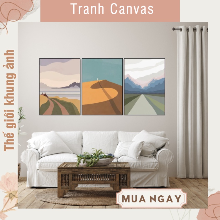 12 SET tranh treo tường phòng khách, tranh canvas, tranh hiện đại, tặng đinh treo tường.