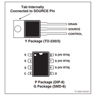 IC nguồn TOP223 TOP223YN TOP227 TOP227YN TO-220