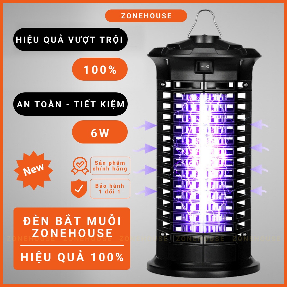 [GIÁSỈ] Đèn Bắt Muỗi - Máy bắt muỗi thông minh, cam kết hiệu quả - Đèn LED Công Suất Cao Ánh Sáng Tím Nano - ZONESHOP