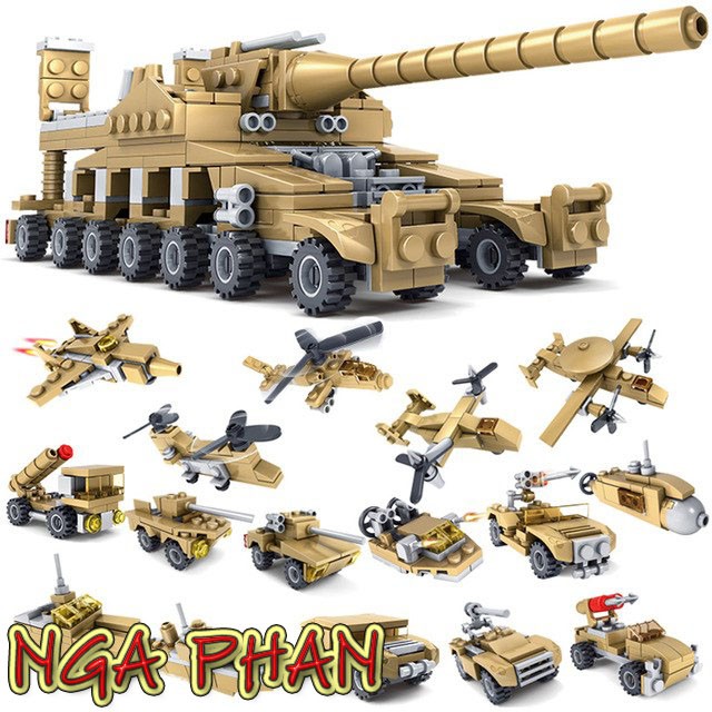 Siêu Xe Tăng 544 Chi Tiết 16 Trong 1 Lego Kazi Đồ Chơi Xếp Hình Lắp Ráp