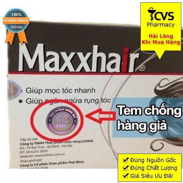 Maxxhair New Hộp 30 Viên - Thực Phẩm Chức Năng Cung Cấp Dưỡng Chất Phục Hồi Tóc