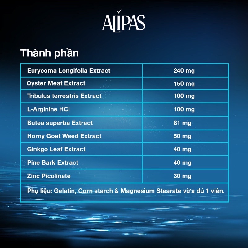 SÂM ALIPAS VIÊN UỐNG TĂNG CƯỜNG SINH LÝ NAM