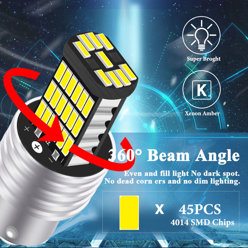 Đèn tín hiệu dự phòng Lymoyo LED 4014 45 SMD T15 W16W T20 W21/5W 7443 W21W 7440 W21/5W BA15S P21W PY21W