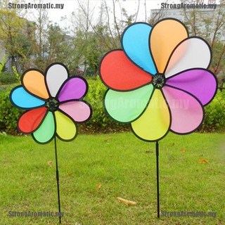 [Str] Cầu vồng đầy màu sắc Dazy Flower Spinner Cối xay gió Sân vườn ngoài trời