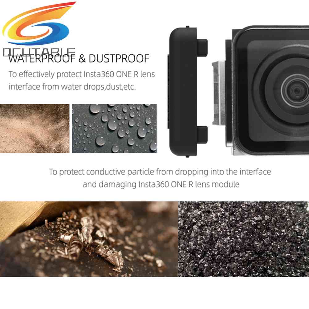 Set 2 Nút Bịt Chống Bụi Góc Rộng 360 Độ Bằng Silicon Cho Insta360 ONE R 4K 1 inch