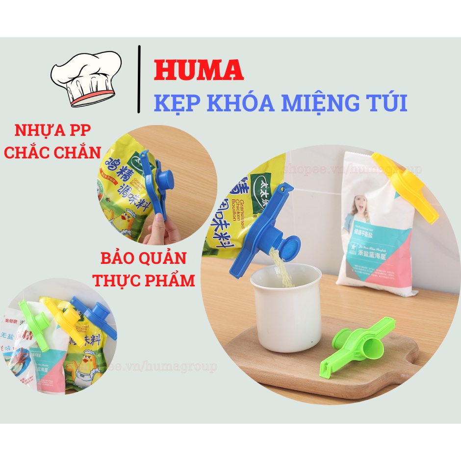 Kẹp Miệng Túi Thực Phẩm Có Nắp Khoá Kín Chống Ẩm - Loại Có Nắp Đậy Tiện Lợi