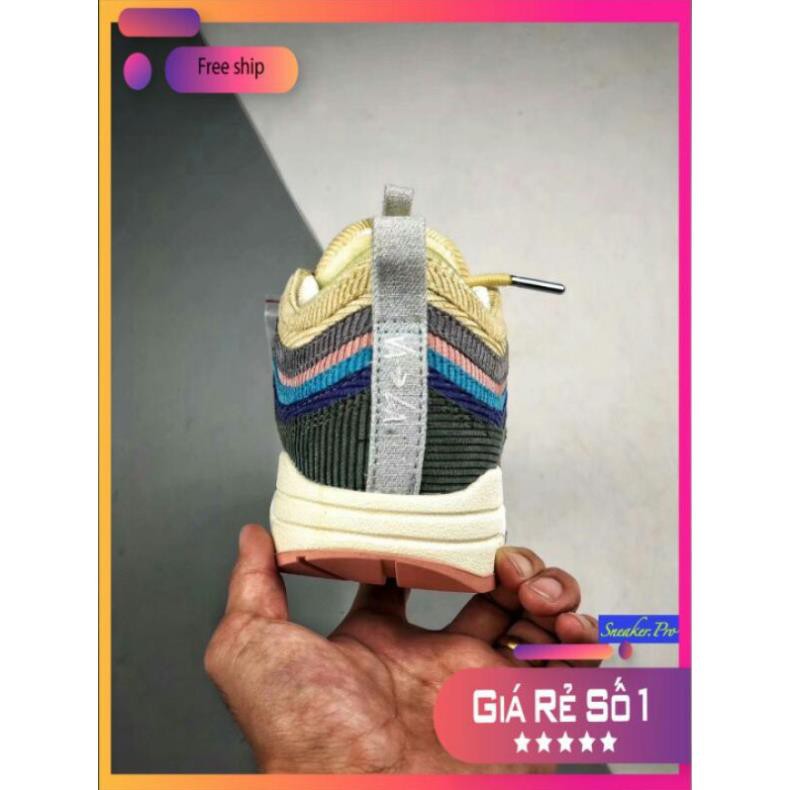 Giày thể thao sneaker  AIR MAX 97 Sean Wotherspoon bảy màu da lộn siêu đẹp cho cả nam và nữ siêu đẹp