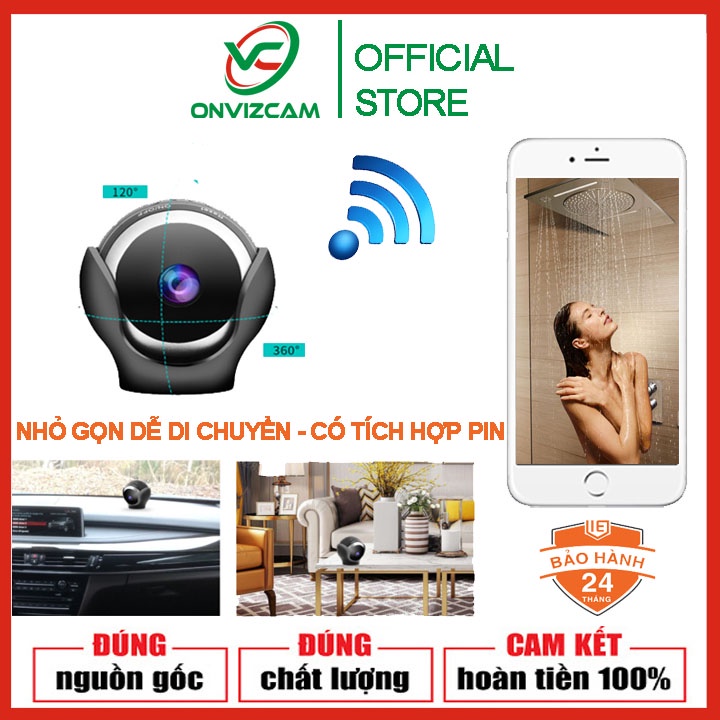 [CÓ PIN - DỄ DI CHUYỂN]Camera WIFI KM01 HD1080P, Hình ảnh siêu nét, phát hiện chuyển động, quan sát gia đình tiện lợi