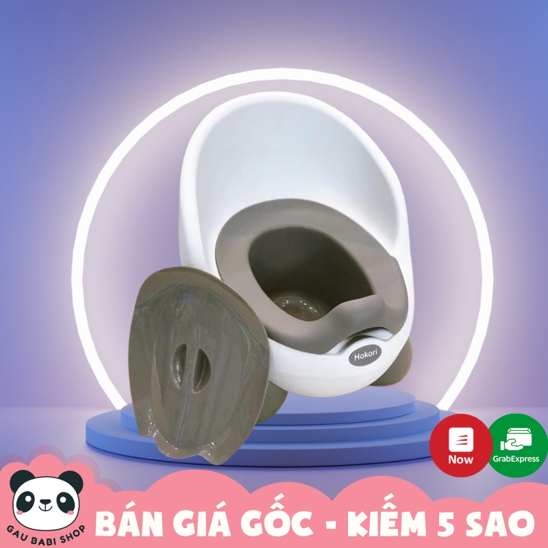 Bô ngồi 4 chân trẻ em có tựa lưng cao cấp Hokori Baby Việt Nhật màu trắng
