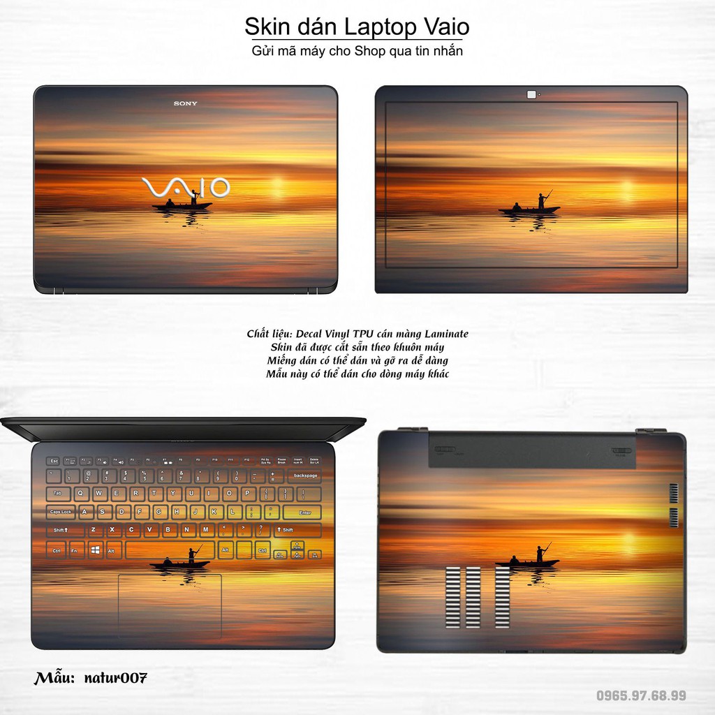 Skin dán Laptop Sony Vaio in hình thiên nhiên (inbox mã máy cho Shop)