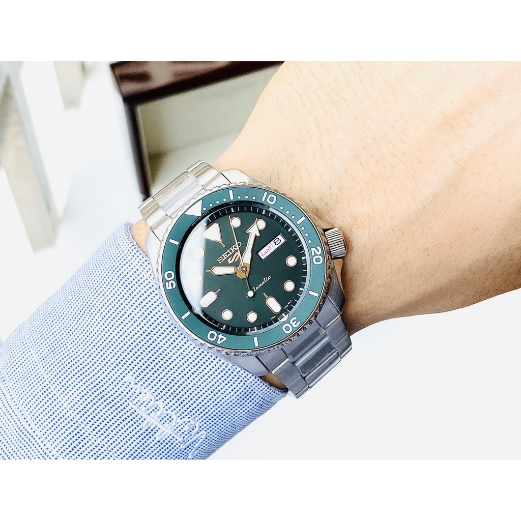 Đồng hồ nam chính hãng Seiko 5 Sport Automatic Green SRPD63K1 - Máy cơ tự động - Kính cứng