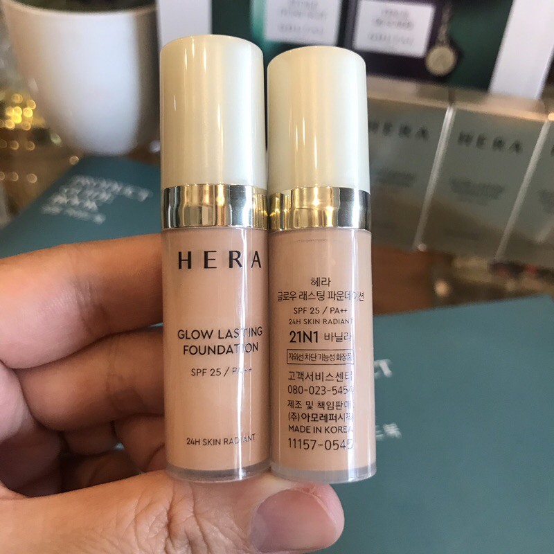 Kem nền Hera Glow lasting foundation mini 5ml N21