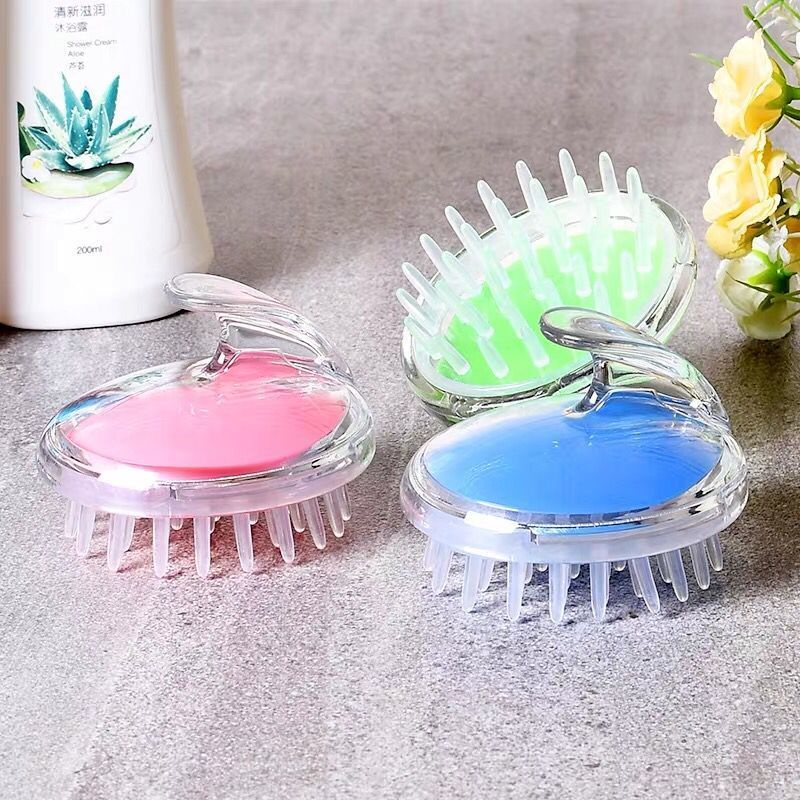 Lược gội đầu silicon, massage đầu, làm sạch da đầu hiệu quả