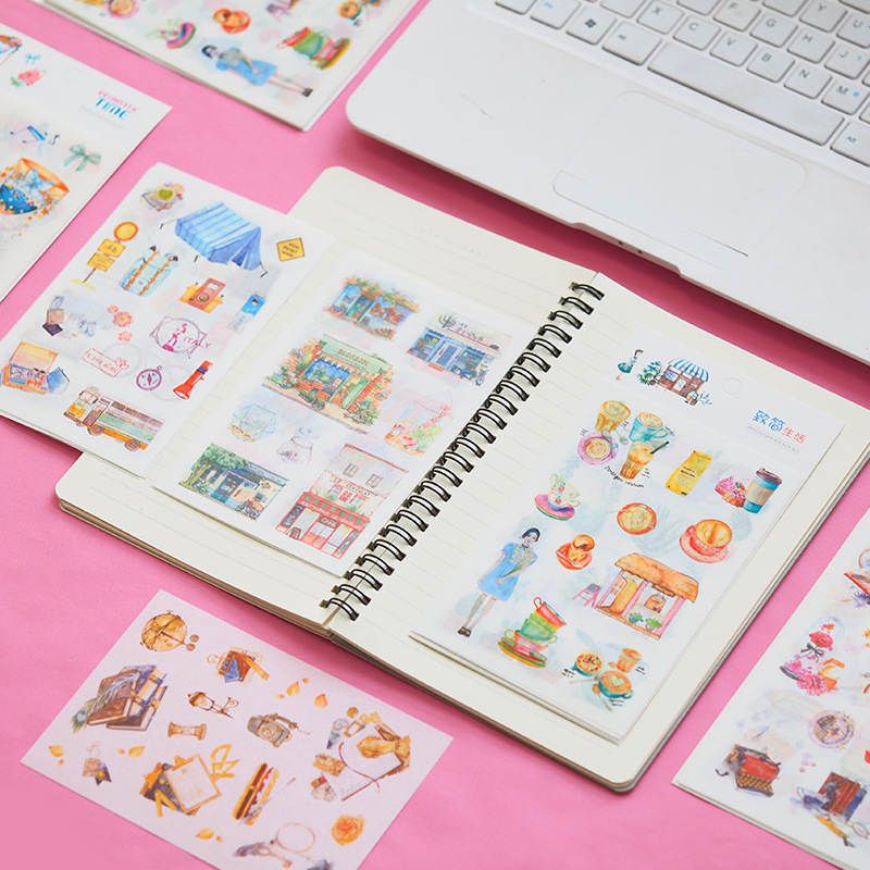 Set 6 tấm sticker trang trí nhiều mẫu P2