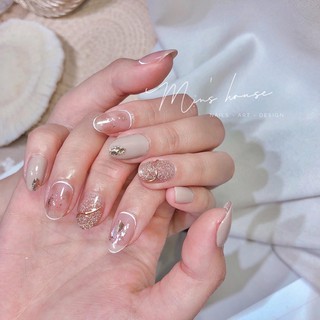 Móng úp thiết kế/ nailbox ẩn xà cừ style hàn nhật