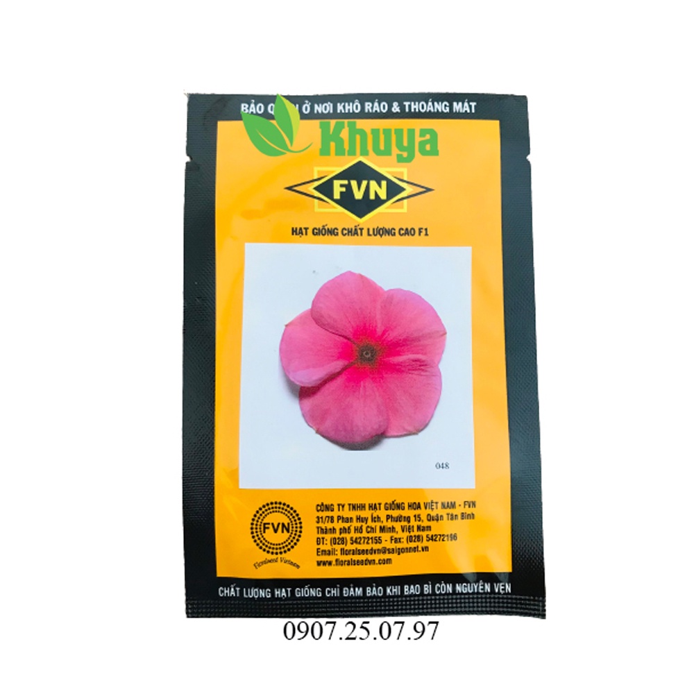 Hạt giống Hoa Dừa Cạn Đứng Tím Hồng Mỹ VIN048
