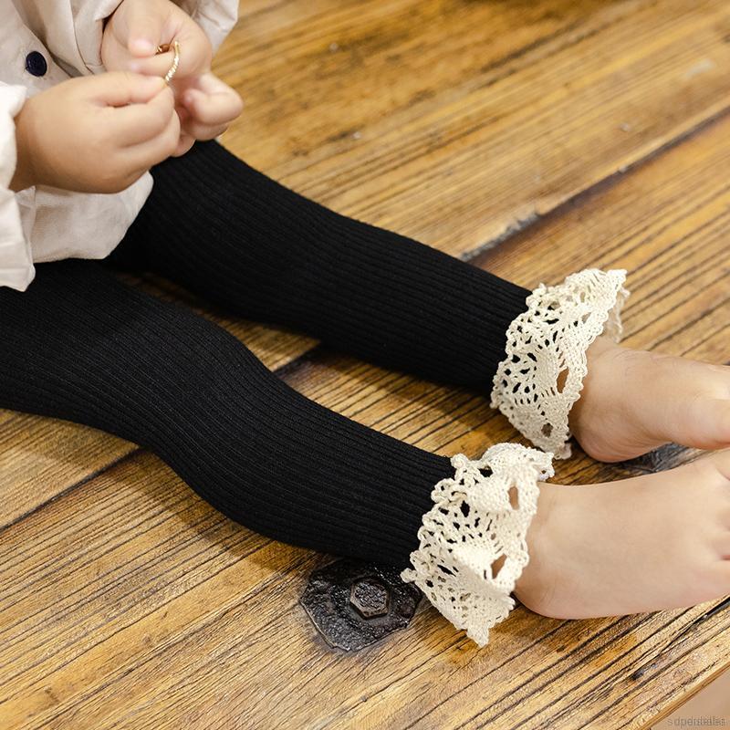 Quần legging phối ren thời trang thu đông cho bé gái