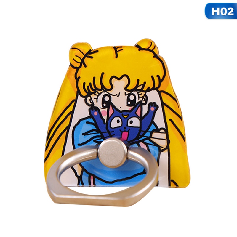 SAILOR MOON Giá Đỡ Dạng Nhẫn Hoạ Tiết Thuỷ Thủ Mặt Trăng Để Gắn Điện Thoại