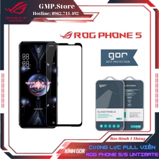 Kính cường lực Gor ASUS ROG Phone 5 / 5 Untimate / 5S Full Viền Đen (Chính Hãng)