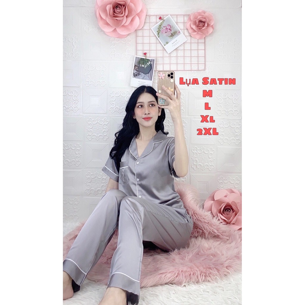 HOT - HOT - HOT - HÀNG MỚI VỀ PIJAMA LỤA SATIN CAO CẤP DÀI TAY NGẮN VIỀN TRẮNG ĐƯỢC ƯA CHUỘNG NHẤT 2020 | BigBuy360 - bigbuy360.vn
