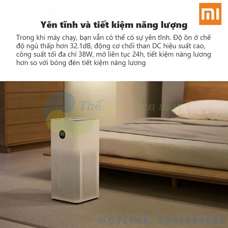 Máy lọc không khí Mi Air Purifier 3 - Bảo hành 6 tháng - Shop Thế giới điện máy
