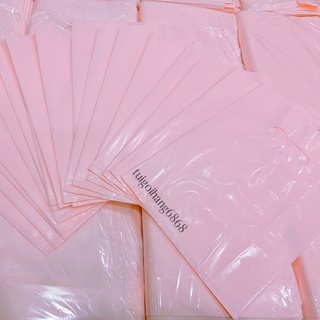 Túi nilong hột xoài pe màu hồng pastel