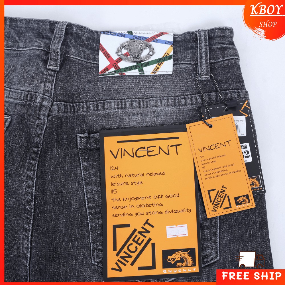 Quần jeans nam rách gối nhẹ xám đậm ống ôm chất bò cao cấp vải mềm mịn hợp dáng - QJ18 | BigBuy360 - bigbuy360.vn