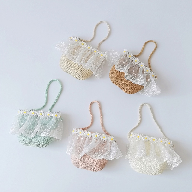 Túi cói Hình Hoa Cúc Cho Bé