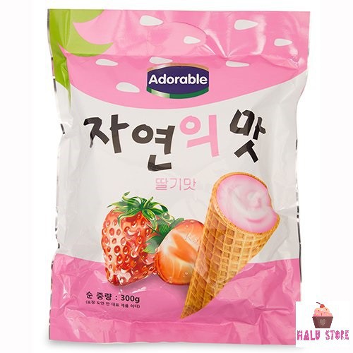 [Nhung123] Bánh kem ốc quế Hàn Quốc Adorable Hàn Quốc gói 300g