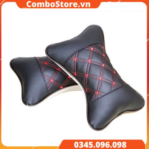 Gối tựa đầu ô tô xe hơi bọc da chống đau mỏi gáy