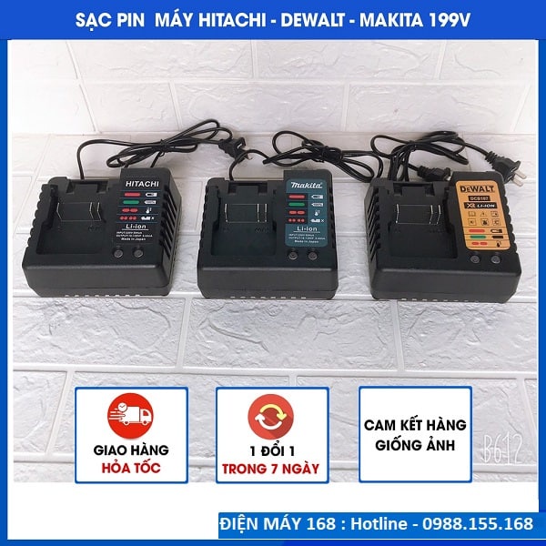 Sạc pin máy khoan, máy siết bulong 118v, 198v,199v…