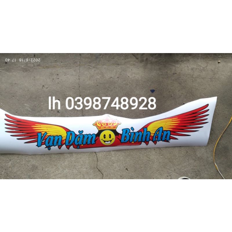 TEM DECAL VẠN DẶM BÌNH AN  VÀ CHỮ VIP MẪU ĐẠI BÀNG DÁN TRANG TRÍ XE TẢI, XE Ô TÔ