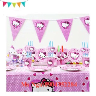 Bộ trang trí sinh nhật hello kitty(44 món)
