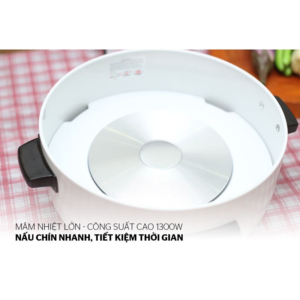 SHD4521 – NỒI LẨU ĐIỆN SUNHOUSE 3L – BẢO HÀNH CHÍNH HÃNG 12 THÁNG