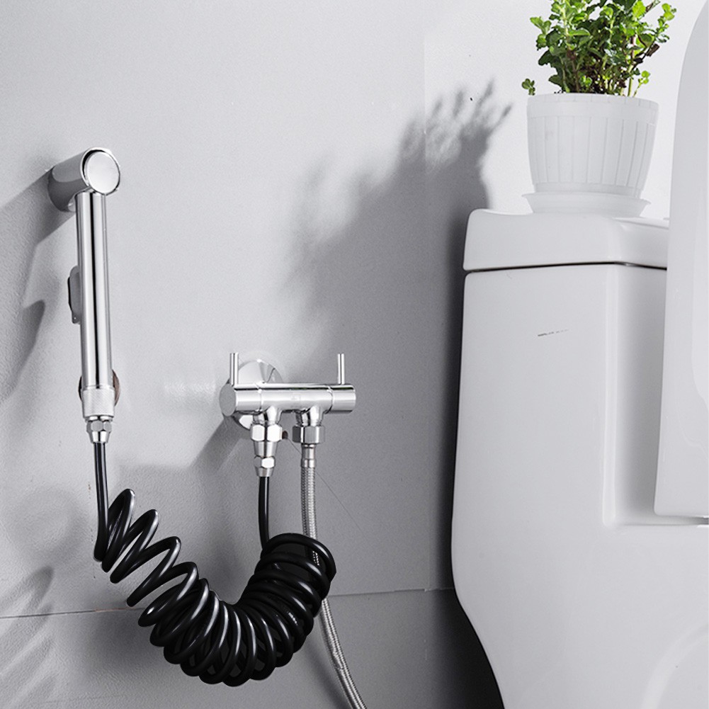 [Ready Stock] Dây lò xo co giãn để gắn cho vòi hoa sen cầm tay làm vệ sinh sau khi đi toilet