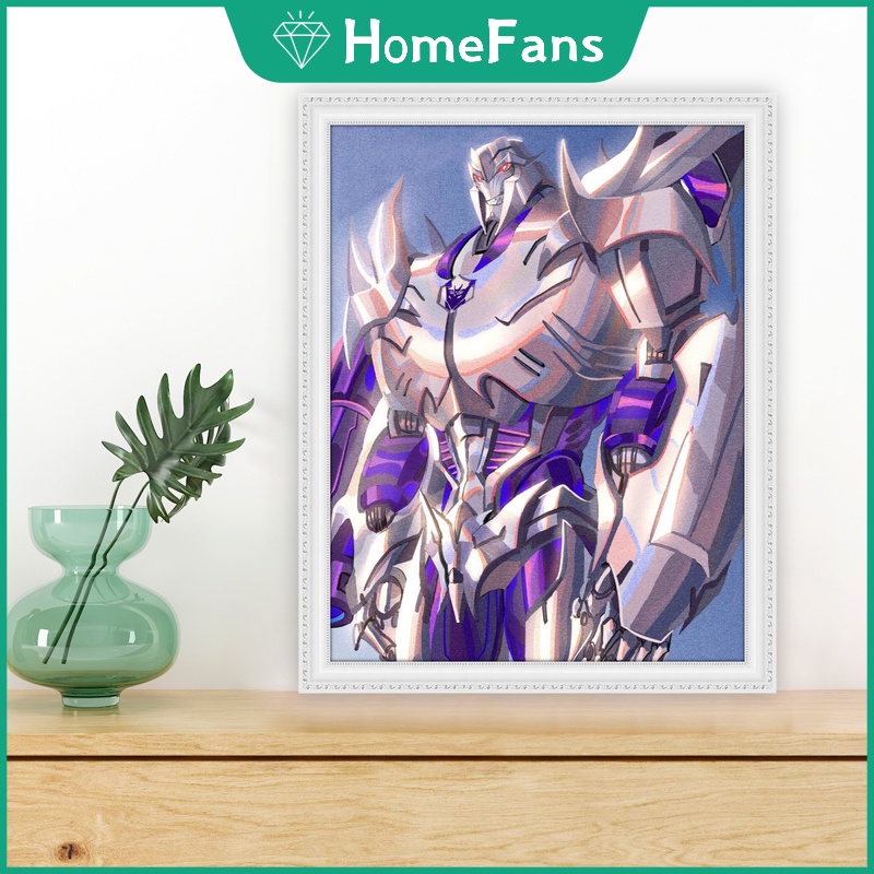 Bộ Dụng Cụ Làm Tranh Đính Đá 5D Họa Tiết GUNDAM Độc Đáo Kích Thước 40x50cm DIY Dùng Trang Trí Nhà Cửa