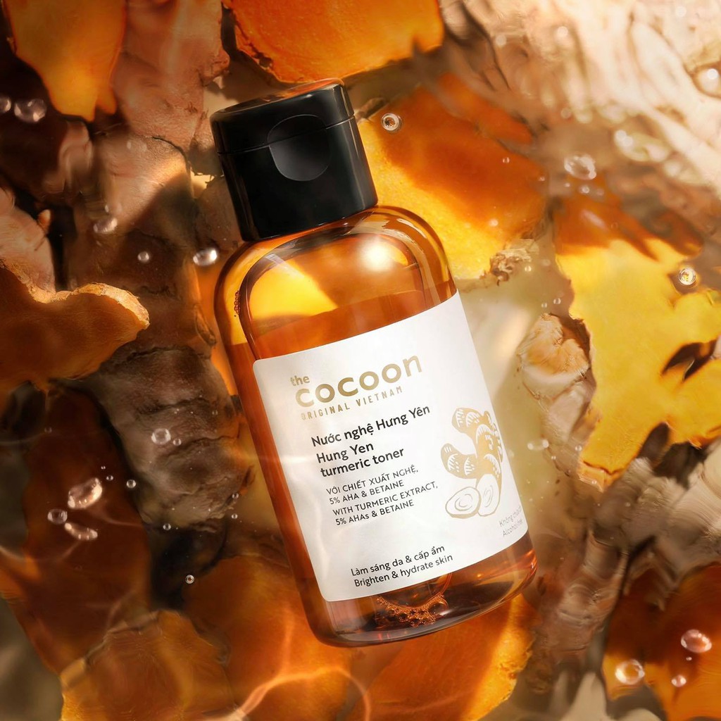 Toner Nước nghệ Hưng Yên cocoon 140ml (Turmeric toner) da sáng mịn rạng rỡ